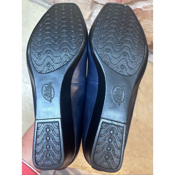 LifeStride Women's Size 10W Navy Groovy Pump Wedge Heel Faux Leather - Picture 10 of 13